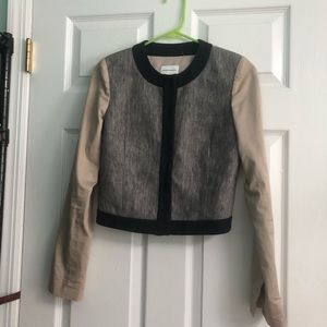 Club Monaco two tone button cropped jacket size 2